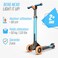 Berg Nexo Foldable Scooter with LED Leo Deck Blue For Kids Ages 2 To 12 Lightweight Adjustable 3-Wheel Kick Scooter with Foldable Frame and Light-Up Wheels For Indoor and Outdoor Play
