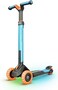 Berg Nexo Foldable Scooter with LED Leo Deck Blue For Kids Ages 2 To 12 Lightweight Adjustable 3-Wheel Kick Scooter with Foldable Frame and Light-Up Wheels For Indoor and Outdoor Play