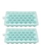 King 2-Piece Ice Tray Mold With Removable Lid Sky Blue 19.2x12.5x2.3cm