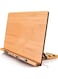 Bamboo Book Stand, Adjustable Book Holder Tray and Page Paper Clips-Cookbook Reading Desk Portable Sturdy Lightweight Bookstand-Textbooks Books (39 * 28cm)