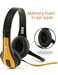 CANYON HSC-1 Simple PC Headset with 3.5mm Universal Plug, Inline Volume Control, Compatible with PC, Smartphones, Tablets, iPhone, iPad &ndash; Lightweight &amp; Comfortable, Black/Yellow