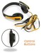 CANYON HSC-1 Simple PC Headset with 3.5mm Universal Plug, Inline Volume Control, Compatible with PC, Smartphones, Tablets, iPhone, iPad &ndash; Lightweight &amp; Comfortable, Black/Yellow