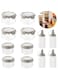 YHRY 12 Pieces Mini Squeeze Bottles,Sauce Seasoning Box, Plastic Condiment Dressing Containers for Outdoor Barbecue Camping (Grey)