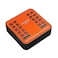 WLX-840 200W 40 Ports USB Digital Display Smart Charging Station AC100-240V, UK Plug (Black+Orange)