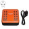 WLX-840 200W 40 Ports USB Digital Display Smart Charging Station AC100-240V, UK Plug (Black+Orange)