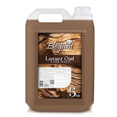 Elegant Hand Wash Liquid Refill - 5 Liter - Luxury Oud - Effective Germ Protection &ndash; Liquid Hand Wash provides Gentle And Effective Care &ndash; Fragrant And Soft
