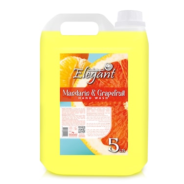 Elegant Hand Wash Liquid Refill - 5 Liter - Mandarin &amp; Grapefruit - Effective Germ Protection &ndash; Liquid Hand Wash provides Gentle And Effective Care &ndash; Fragrant And Soft