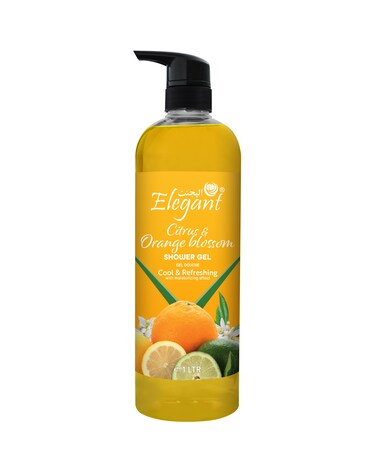 Elegant Shower Gel   Citrus &amp; Orange Blossom   1 Liter   Rejuvenating Body Wash by Elegant, Long-Lasting Fragrance   Paraben Free, For All Skin Types &amp; Daily Use
