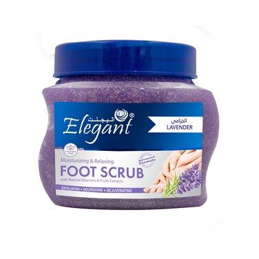 Elegant Lavender Foot Scrub 500g - Exfoliating, Cleansing, and Nourishing Foot Exfoliator - Removes Callouses and Dead Skin Cells, Promotes Healthy Skin Growth