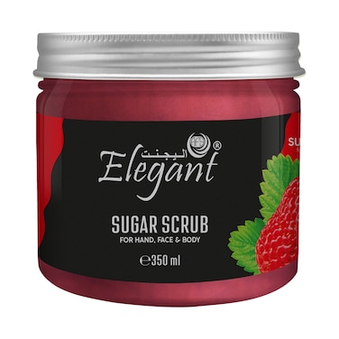 Elegant Nourishing Sugar Scrub &ndash; 350 gm &ndash; Sugar + Strawberry &ndash; Paraben Free &amp; Cruelty Free