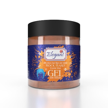 Elegant Hair Gel &ndash; Rock Hard &ndash; 100ML &ndash; Crystal Glue Styling Gel, Quick Dry And No Flaking, Long-Lasting Hair Styles