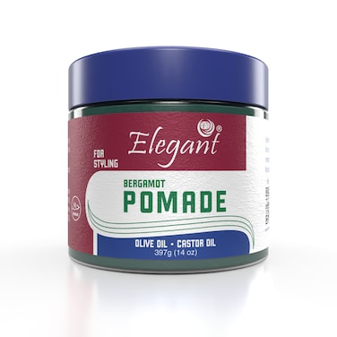 Elegant Hair Pomade &ndash; Bergamot &ndash; 12oz &ndash; Enriched with Natural Oils, Ideal for Hair Conditioning &amp; Styling   Helps Reduce Breakage, 340 Grams