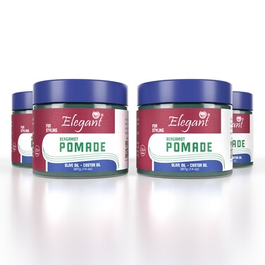 Elegant Hair Pomade &ndash; Bergamot &ndash; 12oz &ndash; 4-PACK (Pack of 4) &ndash; Enriched with Natural Oils, Ideal for Hair Conditioning &amp; Styling   Helps Reduce Breakage, 340 Grams