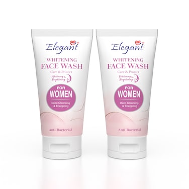 Elegant Whitening Face Wash For Women &ndash; 150gm &ndash; TWIN Pack (2x150g) &ndash; Whitening &amp; Brightening   Antibacterial Face Wash For All Skin Types