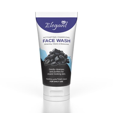 Elegant Activated Charcoal Face Wash &ndash; 150gm &ndash; Gentle Facial Cleanser Helps Remove Dirt &amp; Purifies the Skin   For Daily Use