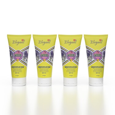 Elegant Mosquito &amp; Tick Repellant Cream &ndash; 50g &ndash; 4-Pack (Pack of 4) &ndash; DEET &ndash; Repels Ticks &amp; Insects, 8 Hours Protection, Non- Greasy Protect &amp; Shield Cream   NOT FOR KIDS