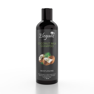 Elegant Coconut Milk Shampoo &ndash; 480ML   Deep Conditioning &amp; Smooth Finish, Vitamin E &amp; Paraben-Free for Daily Hair Moisturizing