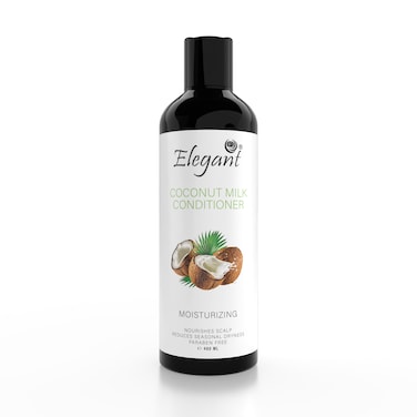 Elegant Coconut Milk Conditioner &ndash; 480ML   Deep Conditioning &amp; Smooth Finish, Vitamin E &amp; Paraben-Free For Daily Moisturizing