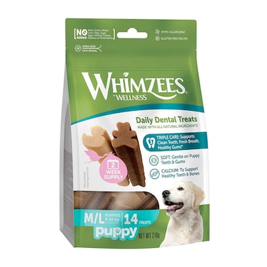Whimzees Dental Care Puppies M/L  Dog Treats  -210G