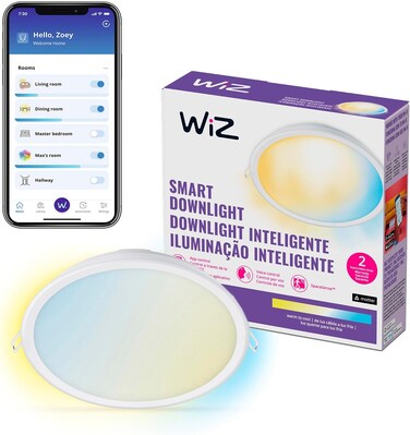 ويز اضاءة سفلية مجوفة بتقنية واي فاي دافئة الى باردة - 24 واط دائرية 8 انش