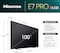 Hisense 100 Inch 144Hz VRR QLED TV E7N PRO-Full Local Dimming,Quantum Dot Colour,Dolby Vision Atmos,Freesync Premium,Built-in Subwoofer,Voice Control,and Youtube Netflix Disney+ Shahid, 100E7N PRO
