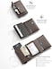 VULKIT Men's Credit Card Holder Credit Card Holder Leather RFID Wallet Pop Up Wallet with 3 Slots for Cards &amp; Banknotes&hellip;