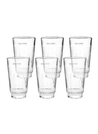 6-Piece Tumbler Set Clear 355ml