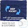 600 GSM Luxury Mattress Topper &ndash; Super Soft Fluffy Bed Pad with Elastic Bands, Extra Thick Breathable Hotel Comfort   Cozy Home Feel better (Navy Blue, Double Size -W120 x L200 cm)