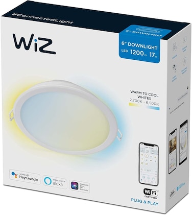 ويز اضاءة سفلية مجوفة بتقنية واي فاي دافئة الى باردة - 17 واط دائرية 6 انش