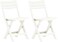 vidaXL Folding Chairs 2 pcs Plastic White