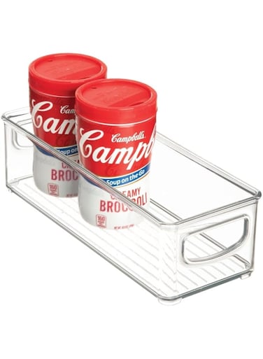 iDesign Plastic Storage Bin with Handles for Kitchen, Fridge, Freezer, Pantry, and Cabinet Organization, BPA-Free