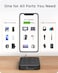 LENCENT Extension Lead with USB C Port, 4 Way Outlets Power Strip with 4 USB Ports (3.4A, 1 Type C and 3 USB-A Ports) Multi Plug Charging with 1.8M Braided Extension cord for Home Office- Black
