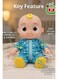 Generic Musical Bedtime JJ Doll Coco-melon Baby Toy - Soft Plush Body Toy For Toddlers 18M+, Plays Nursery Rhymes &amp; Sounds, JJ Figure In Blue Polka-Dot Pajama Romper With Yellow Feet, Sleep Companion