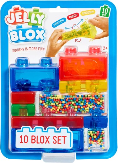 Goliath Jelly Blox Set, 10 Piece Toddler &amp; Preschool Building Blocks, Ouch-Free Tactile &amp; Sensory Play Fidget Toy, Stackable, Squishable &amp; Stretchable Blocks Suitable For Boys &amp; Girls Aged 2+