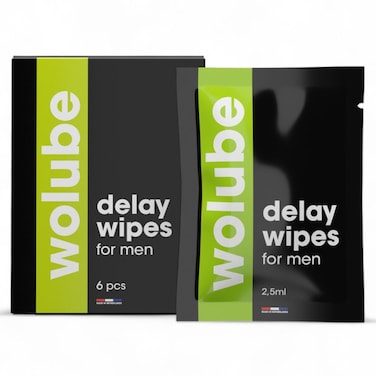 Wolube Delay Wipes For Men 2.5ml, Pack of 6's