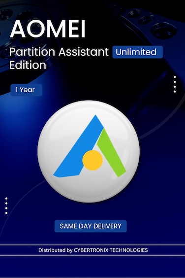 AOMEI Partition Assistant Unlimited Edition    1 Year   Digital License   SAME DAY DELIVERY