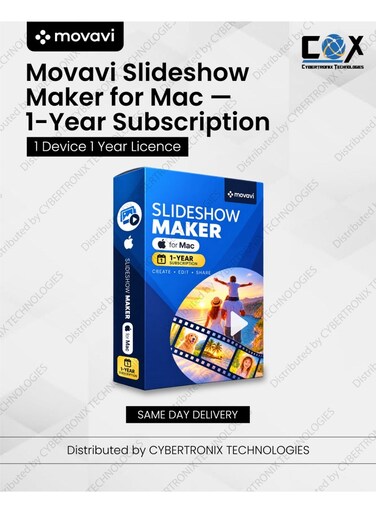 Movavi Slideshow Maker for Mac   1 Device for 1 Year   Digital License