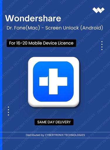 Wondershare Dr.Fone (Mac) - فتح الشاشة (Android) ترخيص رقمي للأجهزة المحمولة من 16 إلى 20 بوصة