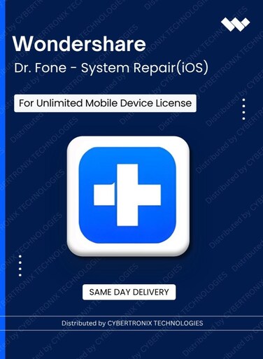 Wondershare Dr.Fone - System Repair (iOS)   Unlimited Mobile Device   Digital License   Same Day Delivery