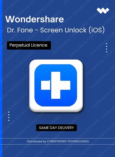 Wondershare Dr.Fone - Screen Unlock (iOS)   Perpetual License   Digital License   Same Day Delivery