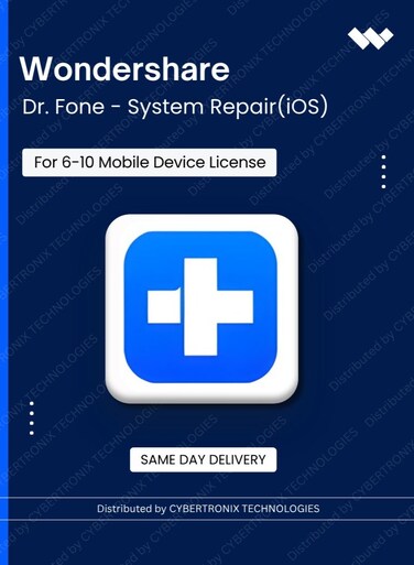 Wondershare Dr.Fone- System Repair (iOS)   6-10 Mobile Device   Digital License   Same Day Delivery