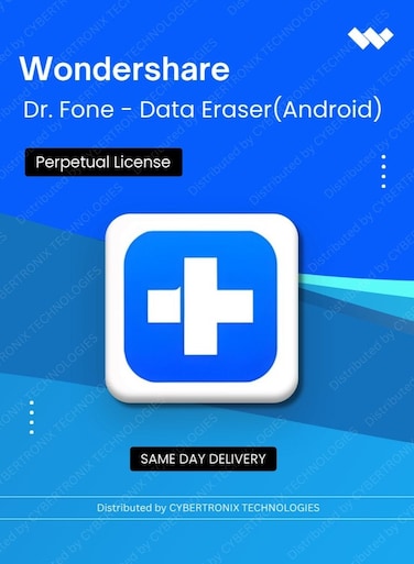 Wondershare Dr.Fone - Data Eraser (Android)   Perpetual License   Digital License   Same Day Delivery