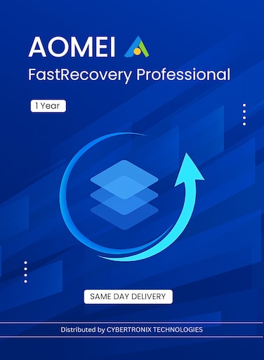 AOMEI FastRecovery Professional    1 Year   Digital License   SAME DAY DELIVERY