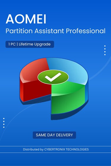 AOMEI Partition Assistant Professional 1 PC    Lifetime Upgrade   Digital License   SAME DAY DELIVERY