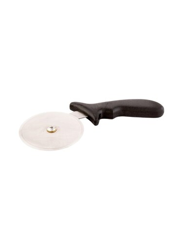 Met Lux 9.5 Inch Pizza Wheel, 1 Sharp Pizza Cutter - With Black Plastic Handle, Easy To Clean and Cut, Black Stainless Steel Pizza Slicer, For Small or Large Pizzas, Durable