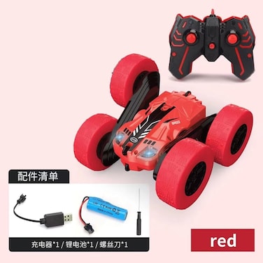 The Toys Home Double-Sided Tumbling Stunt Remote Control Car 360&deg; Flip Rollover RC Vehicle All-Terrain Off-Road Toy Car with Fearless Stunt Design Blue Ages 6+