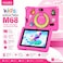 Modio M68 Tablet 7 Inch HD Display, 6GB RAM 128GB Storage, Android 13, Dual Camera, 3000mAh Battery, 5G WiFi, Shockproof Protective Case with Accessories &ndash;Pink