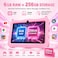 Modio M72 Tablet 7 Inch HD Display, 6GB RAM + 256GB Storage, Android 13, Dual Camera (5MP+2MP), 3000mAh Battery, 5G WiFi, Shockproof Protective Case with Accessories &ndash; Pink