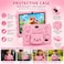 Modio M72 Tablet 7 Inch HD Display, 6GB RAM + 256GB Storage, Android 13, Dual Camera (5MP+2MP), 3000mAh Battery, 5G WiFi, Shockproof Protective Case with Accessories &ndash; Pink