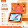 Modio M68 Tablet 7 Inch HD Display, 6GB RAM 128GB Storage, Android 13, Dual Camera, 3000mAh Battery, 5G WiFi, Shockproof Protective Case with Accessories &ndash; Orange